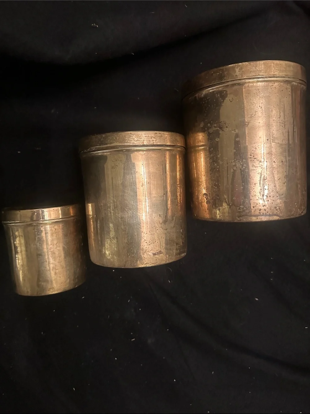 Brass Finish Nesting Canister Set - Home Accents